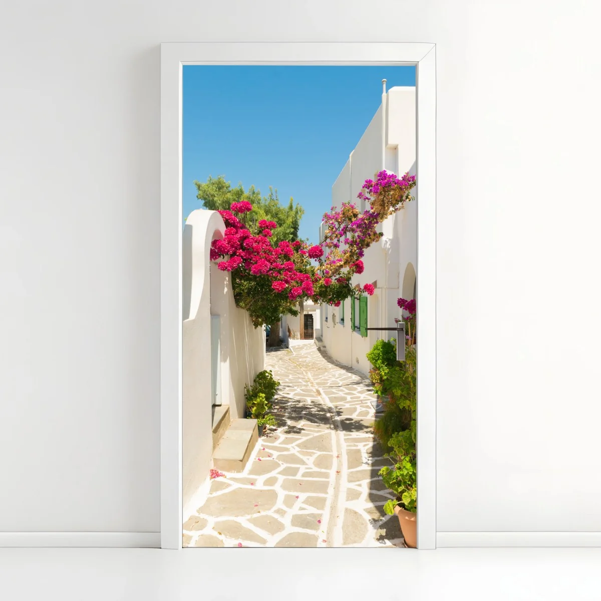 Sticker pour porte allée fleurie sous le soleil – Wallnifity® Sticker pour porte allée fleurie sous le soleil – Wallnifity®