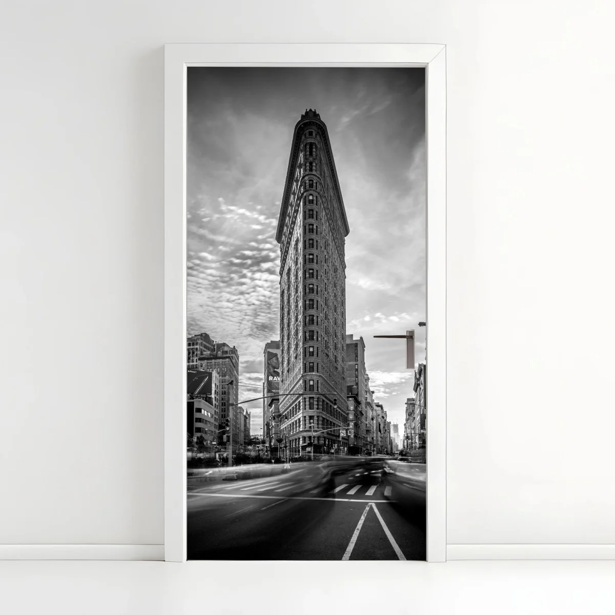 Sticker pour porte perspective urbaine: Flatiron de New York – Wallnifity® Sticker pour porte perspective urbaine: Flatiron de New York – Wallnifity®