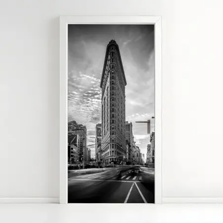 Sticker pour porte perspective urbaine: Flatiron de New York – Wallnifity®