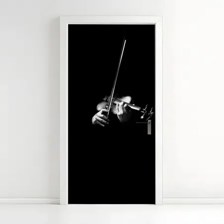 Sticker pour porte mains au violon en clair-obscur – Wallnifity®