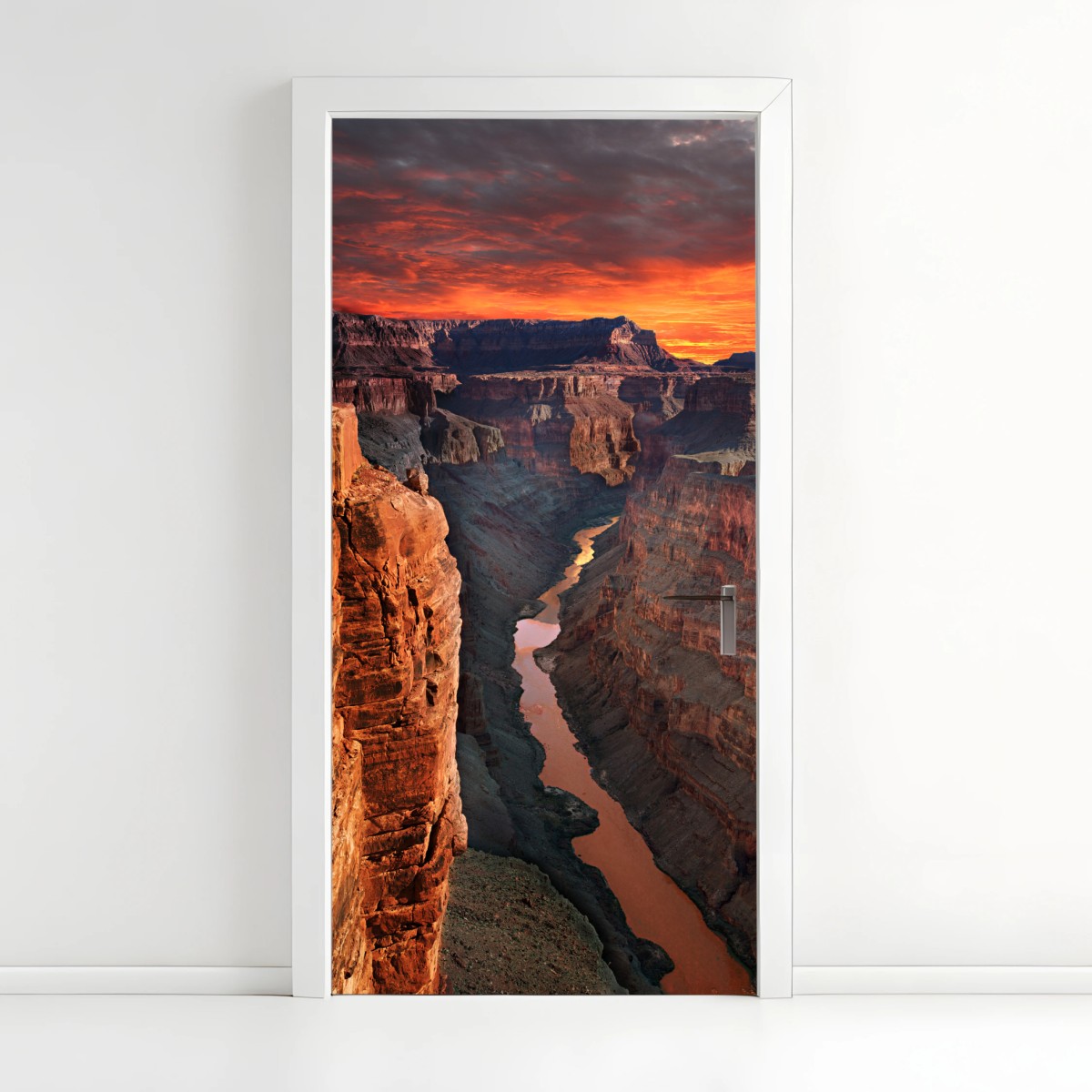 Sticker pour porte paysage épique du Grand Canyon au coucher du soleil – Wallnifity®