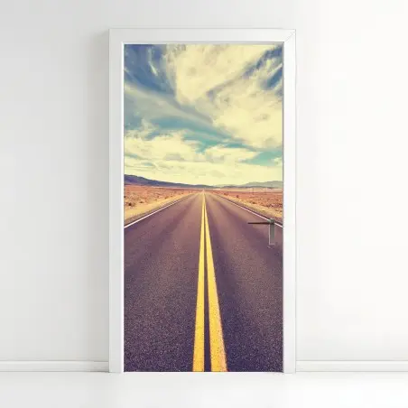 Sticker pour porte route infinie vers Death Valley – Wallnifity®