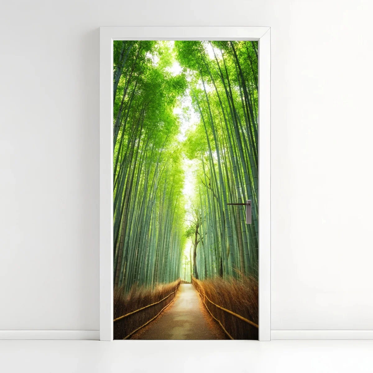 Sticker pour porte allée de bambous d'Arashiyama – Wallnifity® Sticker pour porte allée de bambous d'Arashiyama – Wallnifity®