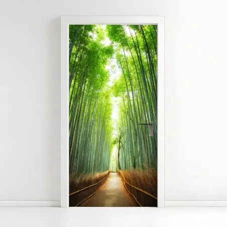 Sticker pour porte allée de bambous d'Arashiyama – Wallnifity®