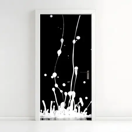 Sticker pour porte danse des gouttes blanches – Wallnifity®