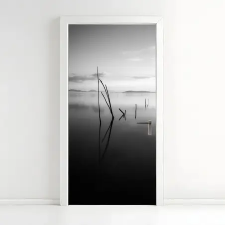 Sticker pour porte silence au bord du lac – Wallnifity®