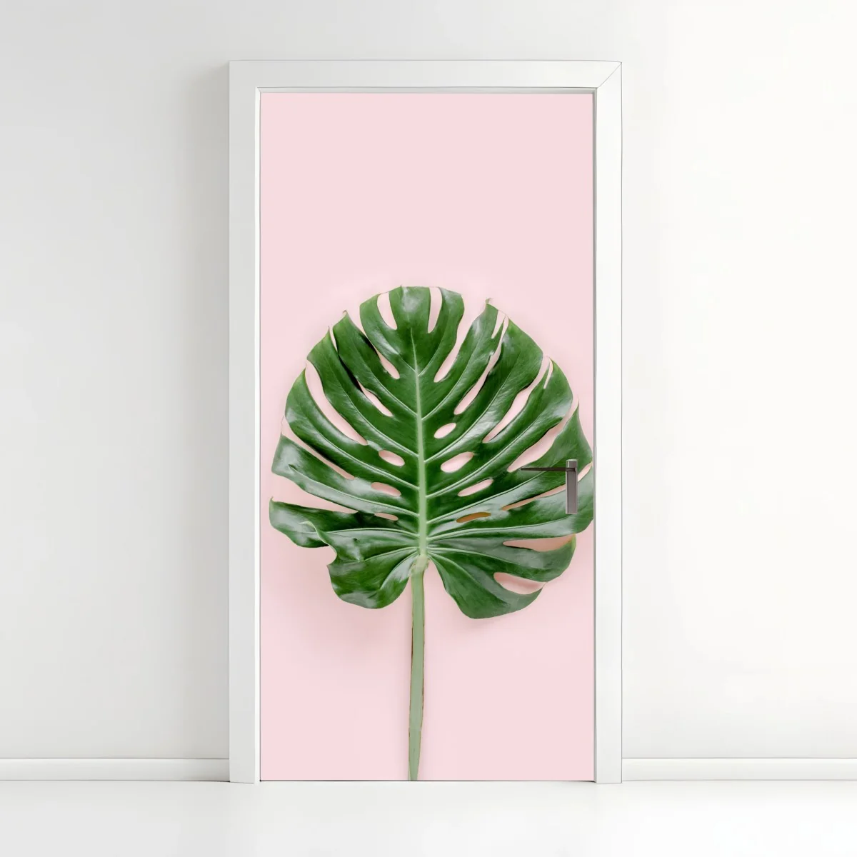 Sticker pour porte feuille de monstera sur fond rose – Wallnifity® Sticker pour porte feuille de monstera sur fond rose – Wallnifity®
