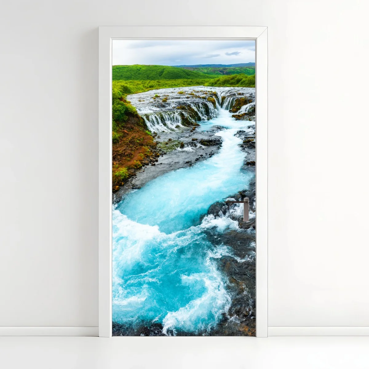 Sticker pour porte cascade turquoise de Bruarfoss en Islande – Wallnifity® Sticker pour porte cascade turquoise de Bruarfoss en Islande – Wallnifity®