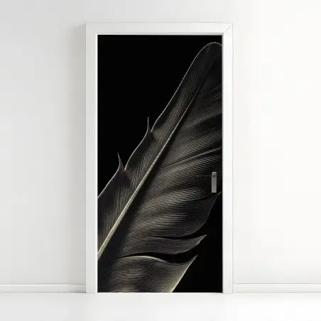 Sticker pour porte plume délicate en noir et blanc – Wallnifity®