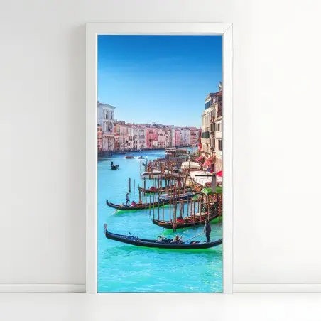 Sticker pour porte Venise, Grand Canal en été – Wallnifity®