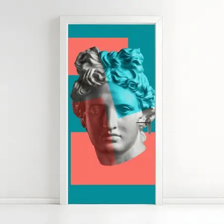 Sticker pour porte buste antique revisité en pop art – Wallnifity®