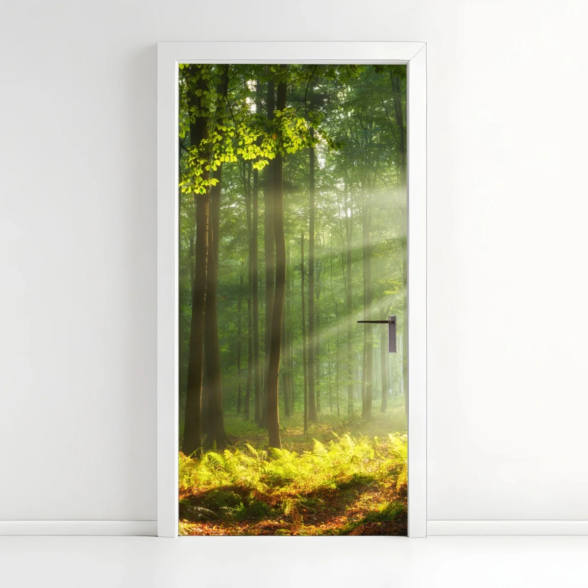 Sticker pour porte matin d'automne en forêt ancienne – Wallnifity® Sticker pour porte matin d'automne en forêt ancienne – Wallnifity®
