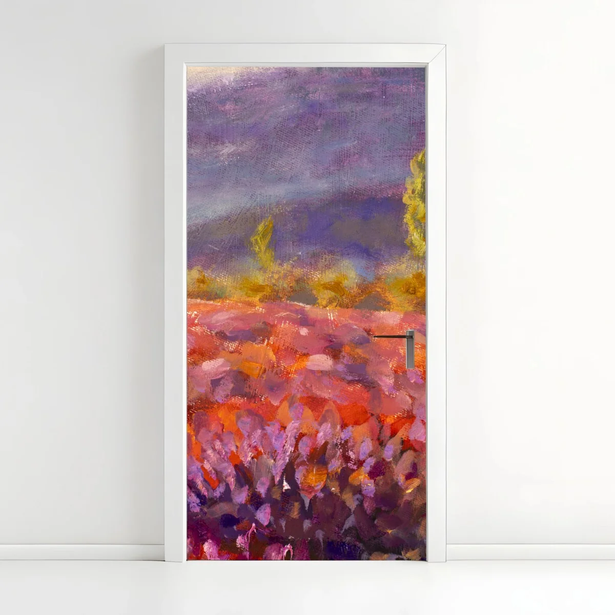 Sticker pour porte champ de lavande impressionniste en Provence – Wallnifity® Sticker pour porte champ de lavande impressionniste en Provence – Wallnifity®