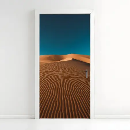 Sticker pour porte horizon désertique et dunes ondulantes – Wallnifity®