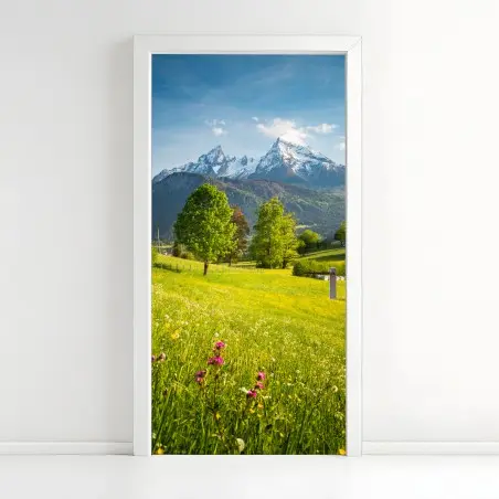Sticker pour porte évasion alpine printanière – Wallnifity®