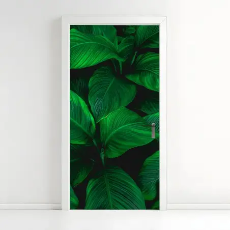 Sticker pour porte feuillage tropical luxuriant – Wallnifity®