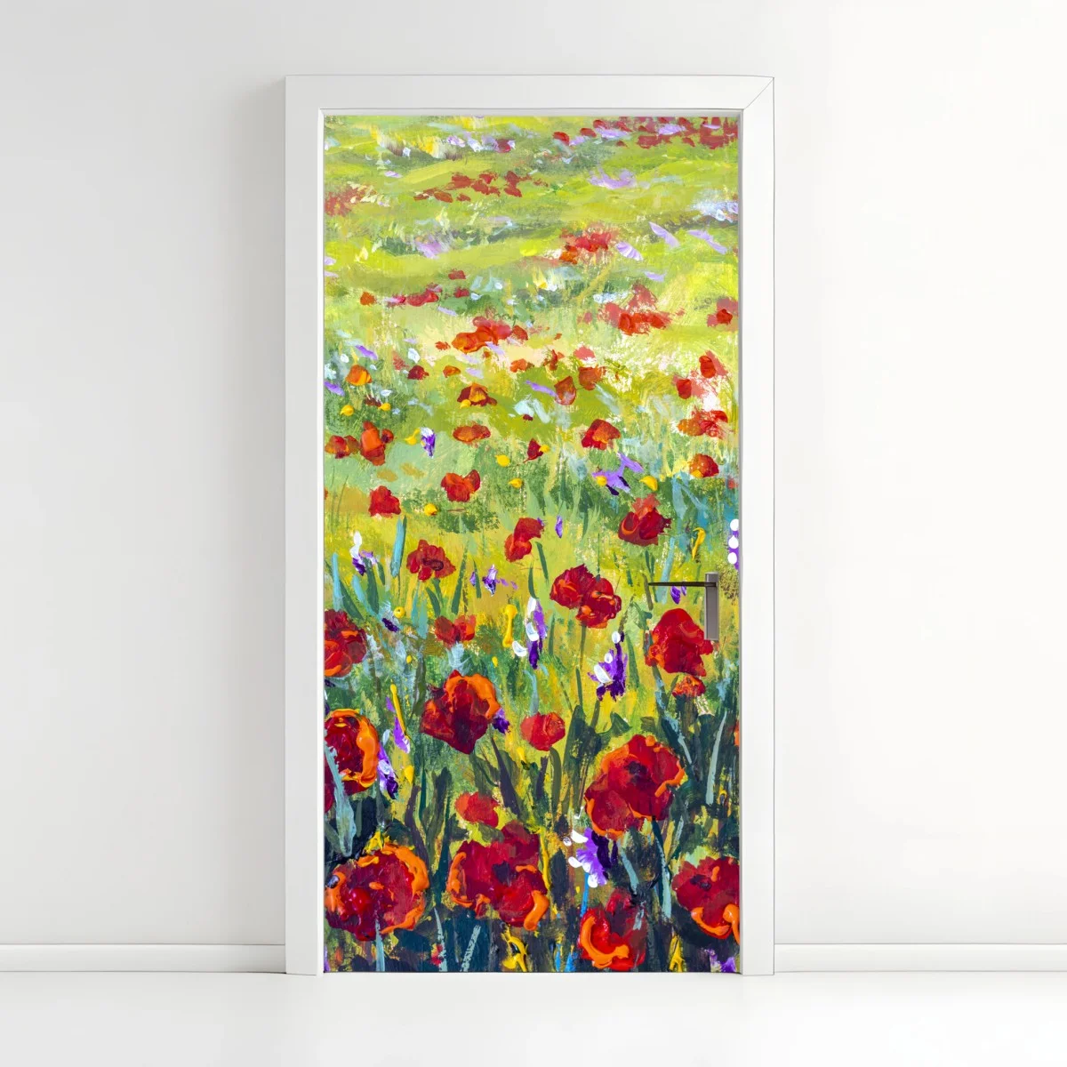 Sticker pour porte champ de coquelicots style Monet – Wallnifity® Sticker pour porte champ de coquelicots style Monet – Wallnifity®