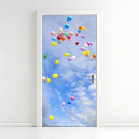 Sticker pour porte volée de ballons colorés – Wallnifity®