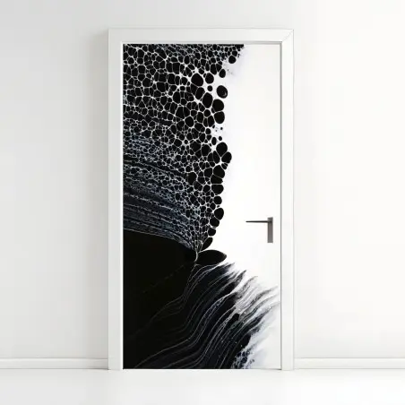 Sticker pour porte mélodie cellulaire en noir et blanc – Wallnifity®