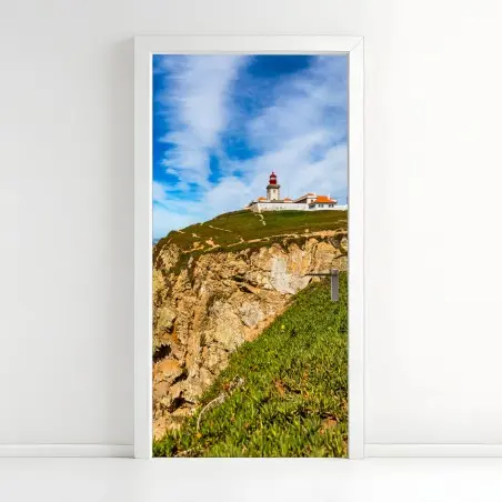 Sticker pour porte phare de Cabo da Roca sur falaises de l'Atlantique – Wallnifity®