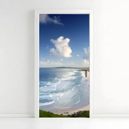 Sticker pour porte vue aérienne de Byron Bay – Wallnifity®