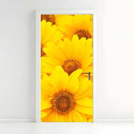 Sticker pour porte éclat de tournesols jaunes – Wallnifity®