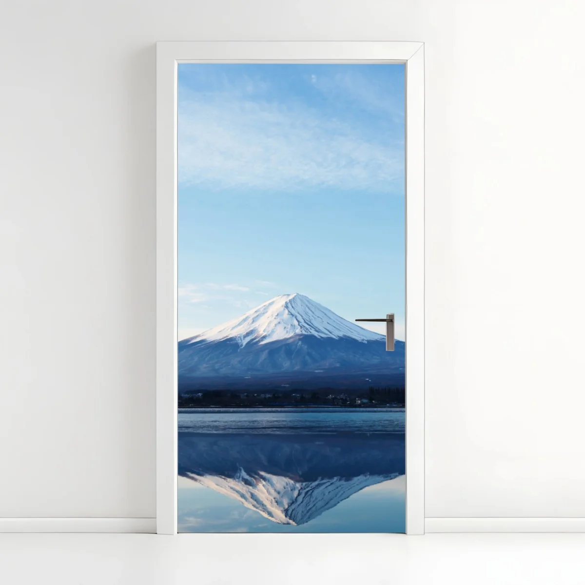 Sticker pour porte reflet majestueux du Mont Fuji – Wallnifity® Sticker pour porte reflet majestueux du Mont Fuji – Wallnifity®