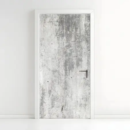 Sticker pour porte texture de mur en béton vieilli – Wallnifity®