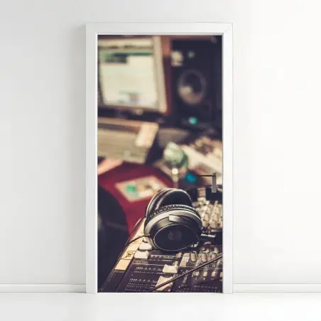 Sticker pour porte ambiance studio d'enregistrement vintage – Wallnifity®