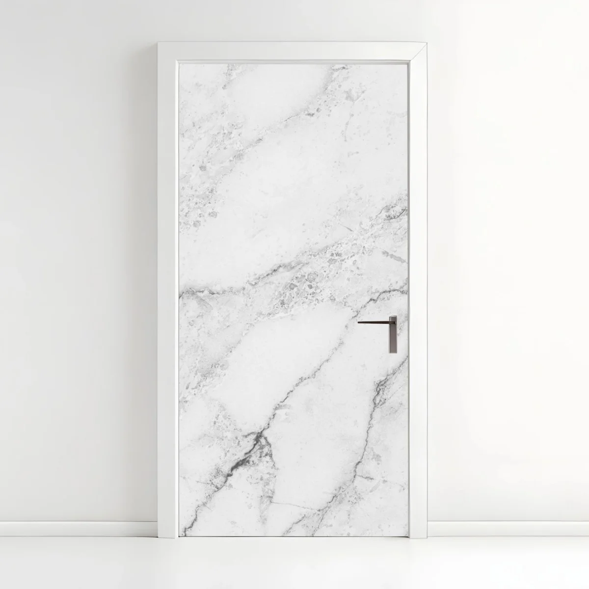 Sticker pour porte marbre blanc veiné minimaliste – Wallnifity® Sticker pour porte marbre blanc veiné minimaliste – Wallnifity®