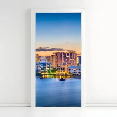 Sticker pour porte aube sur la baie de Sarasota – Wallnifity®