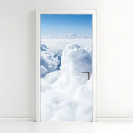 Sticker pour porte mer de nuages à haute altitude – Wallnifity®