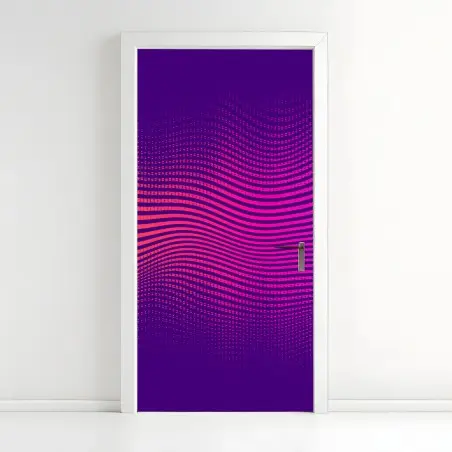 Sticker pour porte vagues chromatiques violet et magenta – Wallnifity®