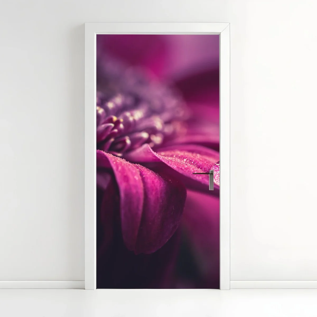 Sticker pour porte goutte de rosée sur pétale pourpre – Wallnifity® Sticker pour porte goutte de rosée sur pétale pourpre – Wallnifity®