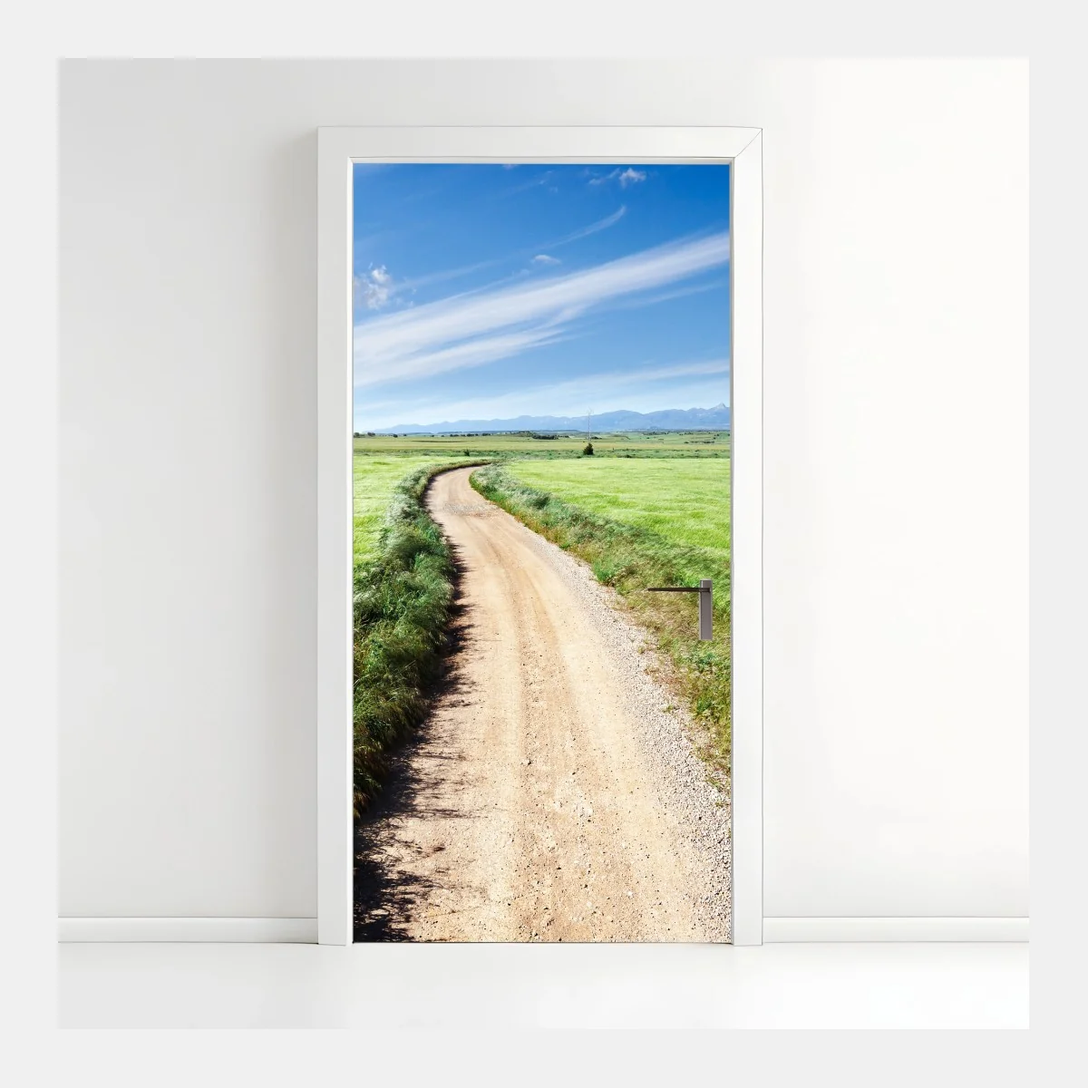 Sticker pour porte chemin campagnard sous ciel bleu – Wallnifity® Sticker pour porte chemin campagnard sous ciel bleu – Wallnifity®