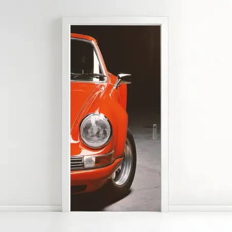 Sticker pour porte voiture de sport vintage rouge des années 70 – Wallnifity®