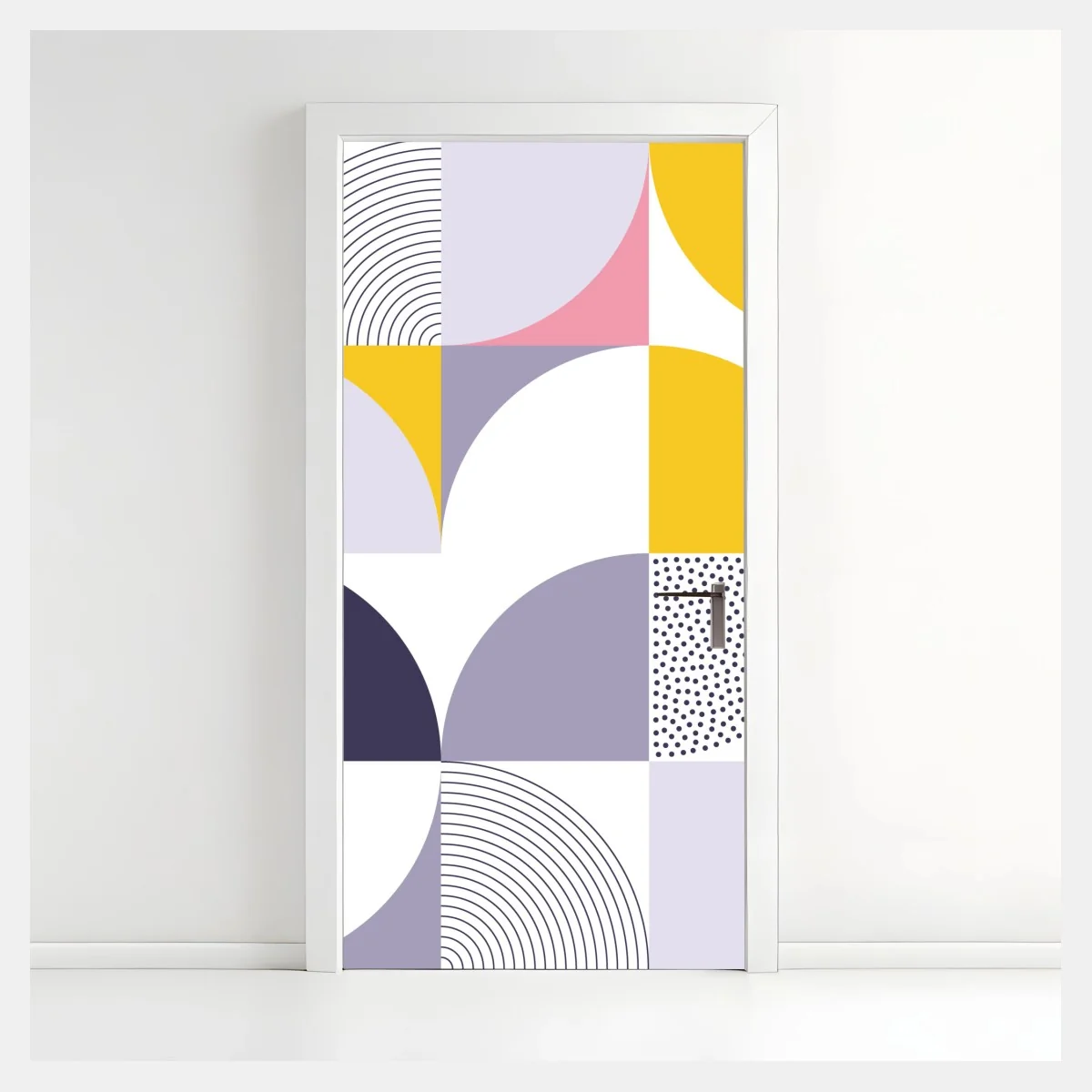 Sticker pour porte composition géométrique pastel moderne – Wallnifity® Sticker pour porte composition géométrique pastel moderne – Wallnifity®