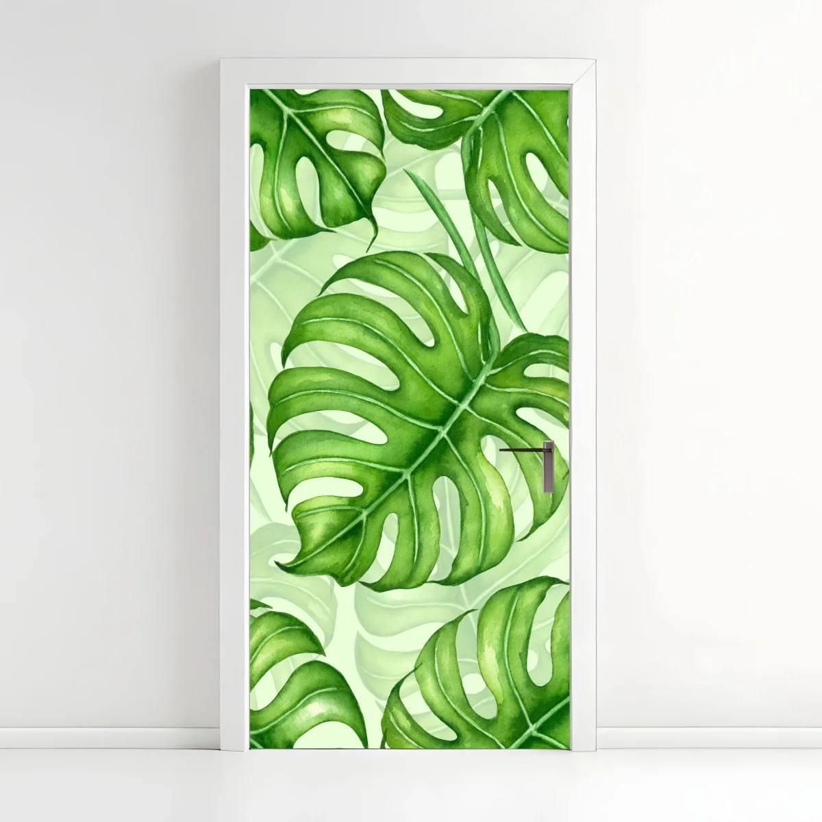 Sticker pour porte motif tropical de feuilles de monstera – Wallnifity® Sticker pour porte motif tropical de feuilles de monstera – Wallnifity®