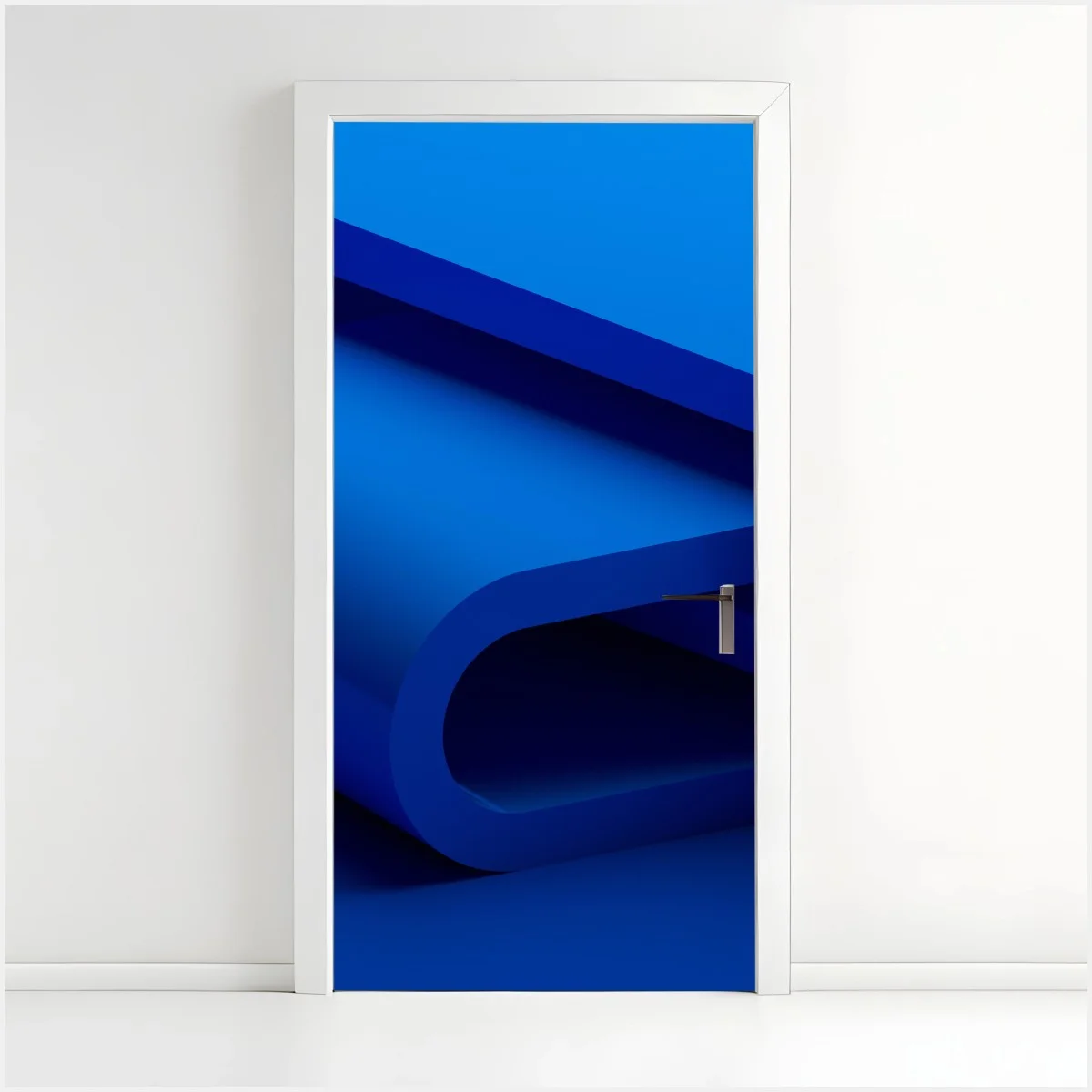 Sticker pour porte ruban géométrique bleu minimaliste – Wallnifity® Sticker pour porte ruban géométrique bleu minimaliste – Wallnifity®