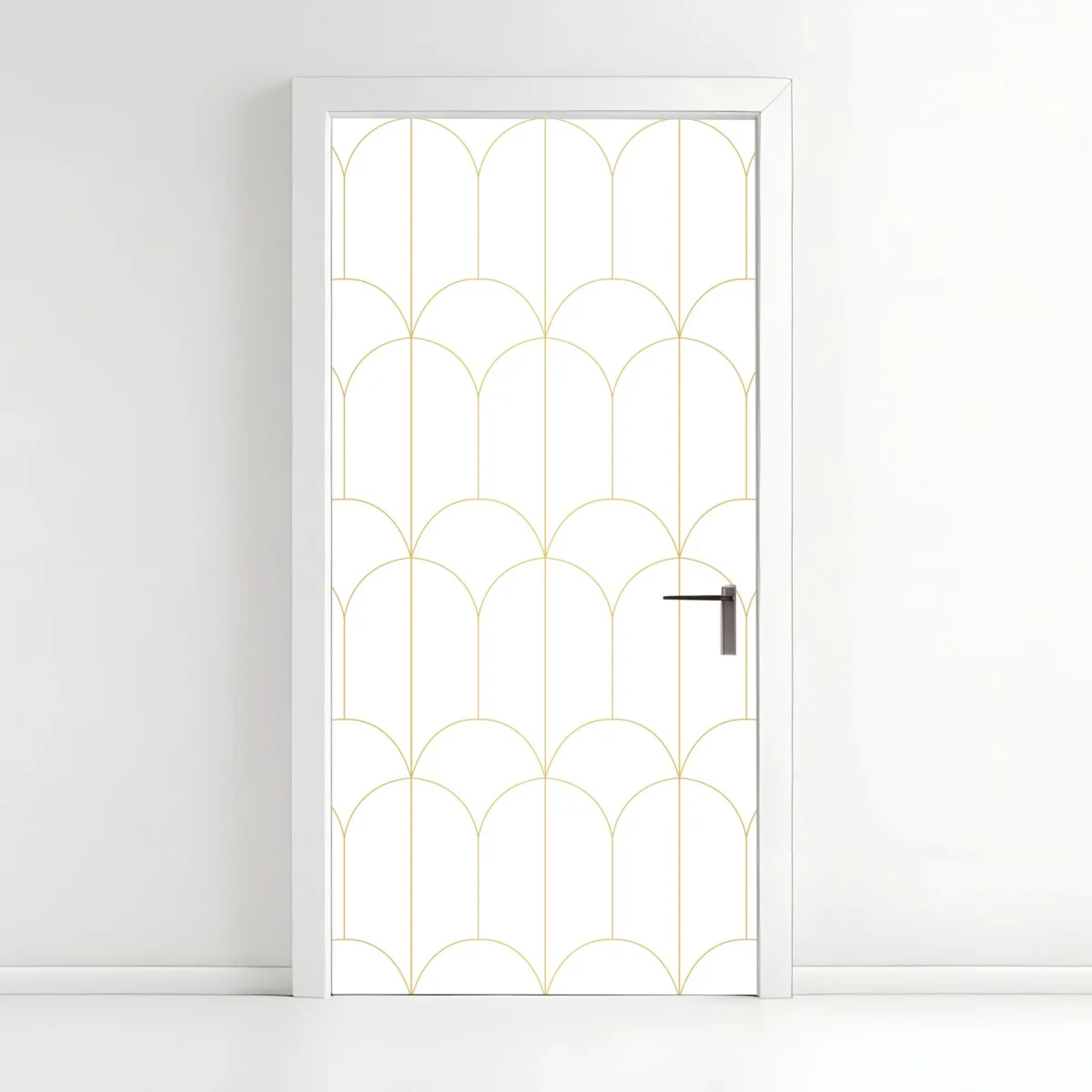Sticker pour porte motif art déco doré et minimaliste – Wallnifity® Sticker pour porte motif art déco doré et minimaliste – Wallnifity®
