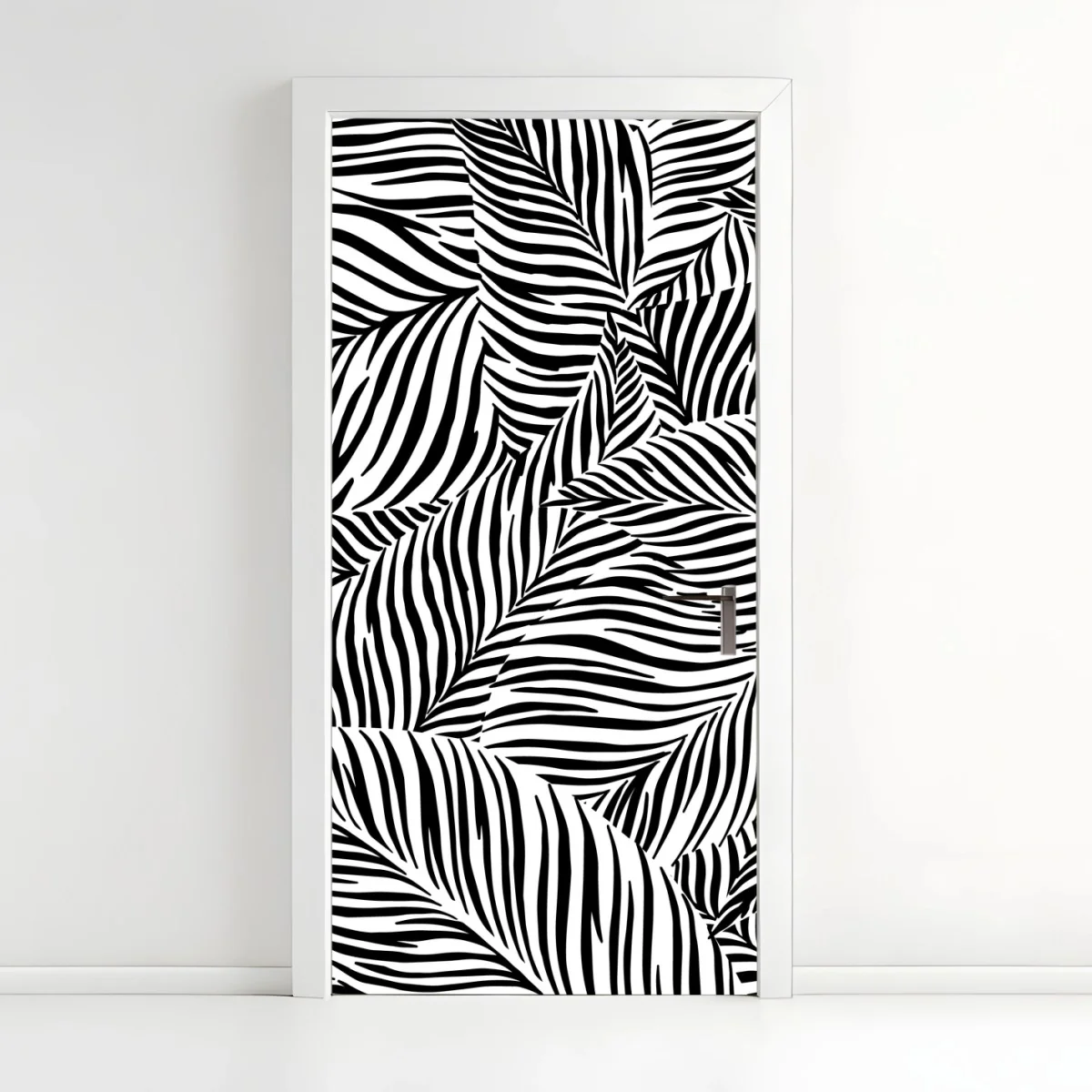 Sticker pour porte feuillage graphique noir et blanc – Wallnifity® Sticker pour porte feuillage graphique noir et blanc – Wallnifity®