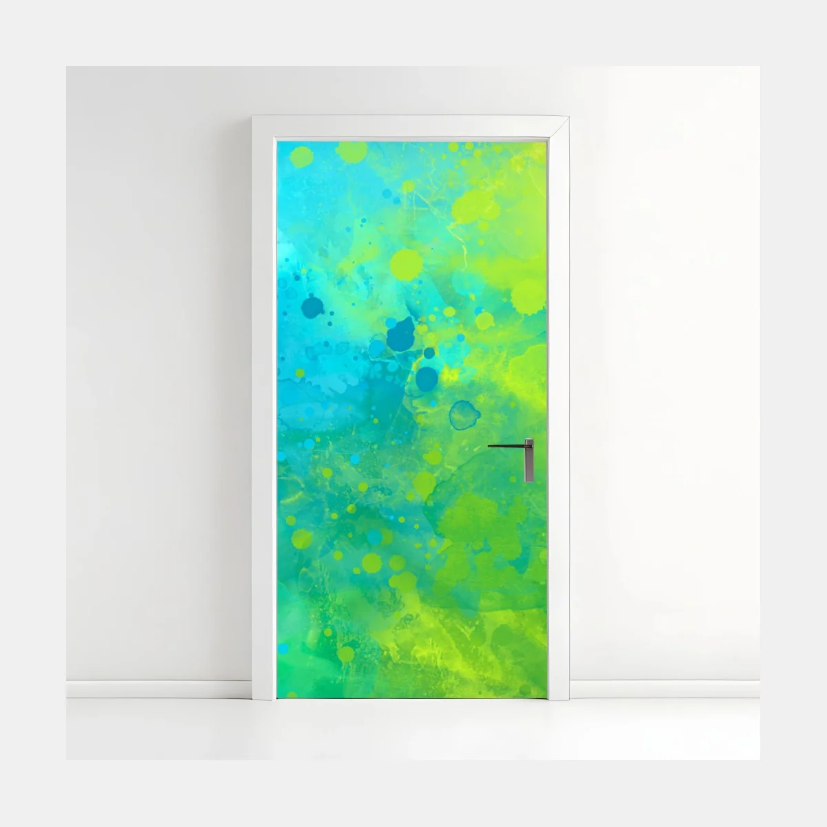 Sticker pour porte fusion bleue et verte abstraite – Wallnifity® Sticker pour porte fusion bleue et verte abstraite – Wallnifity®