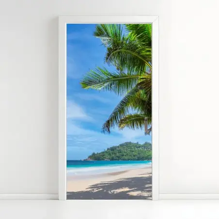 Sticker pour porte havre tropical au bord de la mer – Wallnifity®