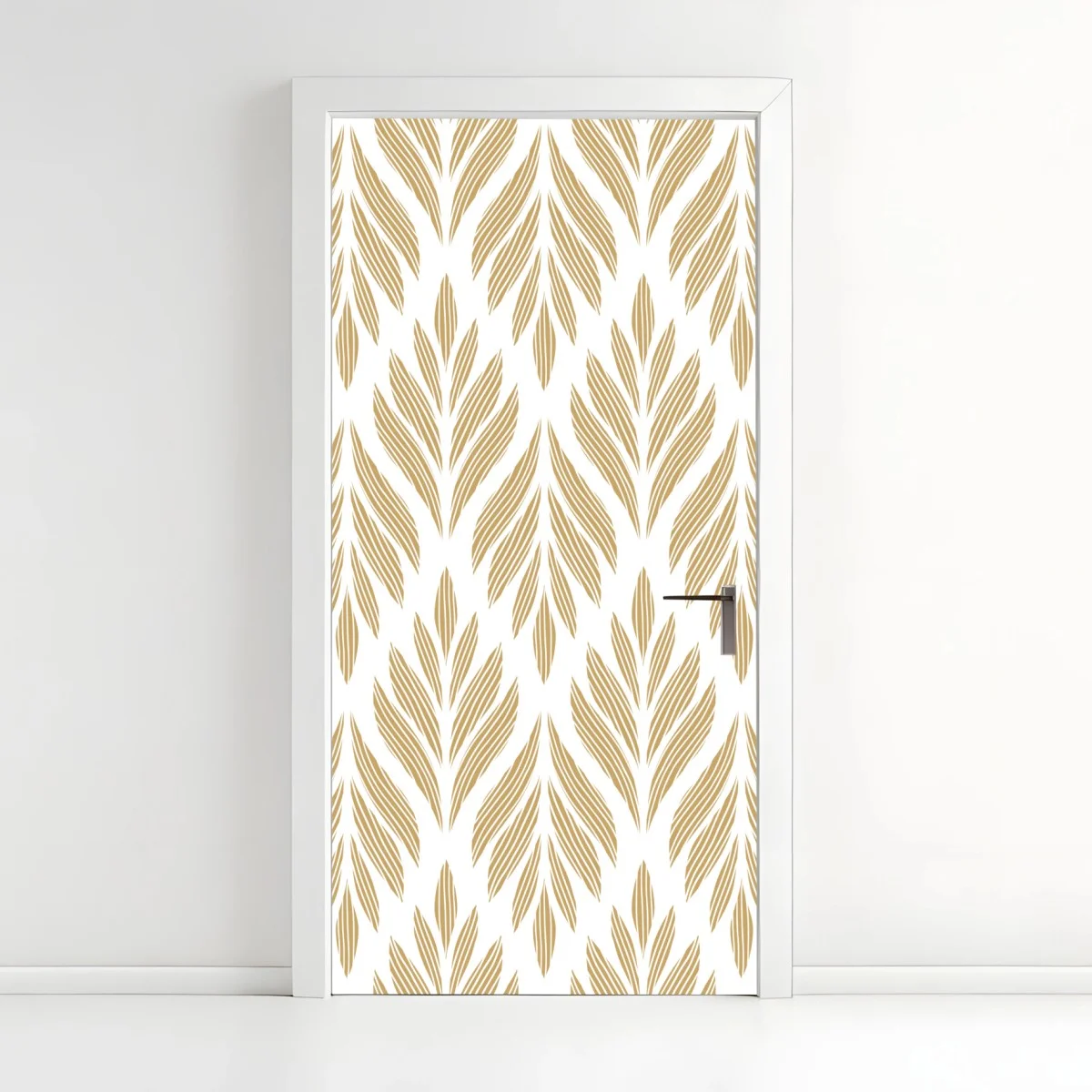 Sticker pour porte motif feuilles dorées pour décoration murale – Wallnifity® Sticker pour porte motif feuilles dorées pour décoration murale – Wallnifity®