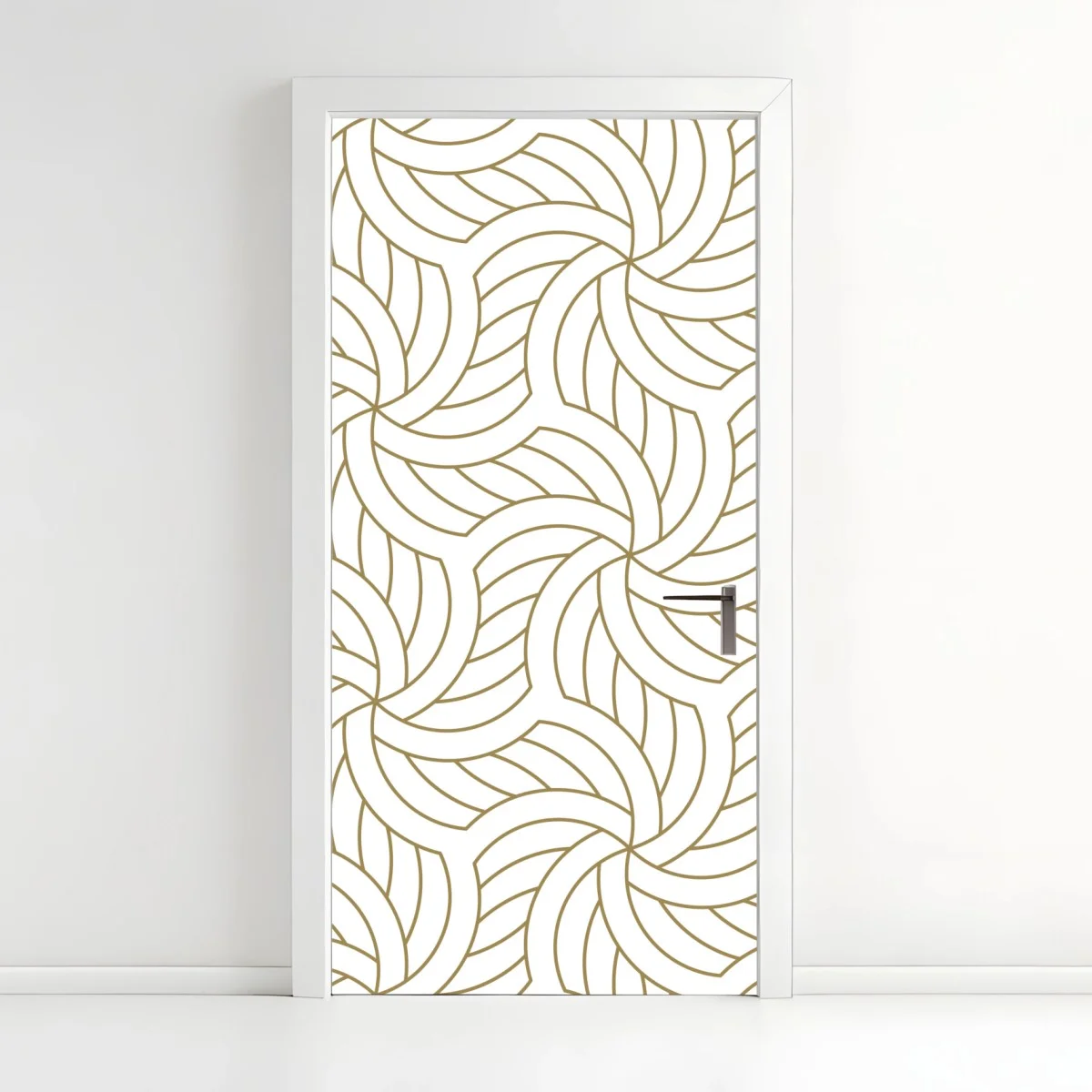 Sticker pour porte motif géométrique doré en spirale – Wallnifity® Sticker pour porte motif géométrique doré en spirale – Wallnifity®