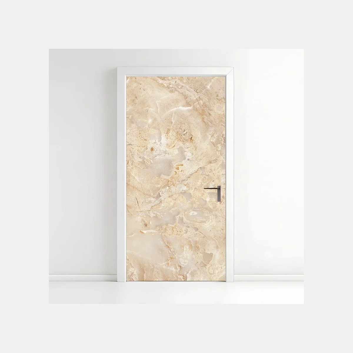 Sticker pour porte marbre beige naturel aux veines délicates – Wallnifity® Sticker pour porte marbre beige naturel aux veines délicates – Wallnifity®