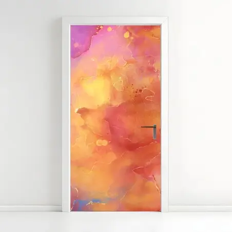 Sticker pour porte éclat chromatique abstrait – Wallnifity®