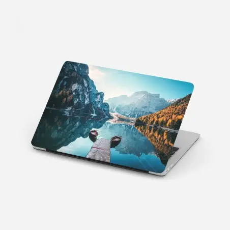 Sticker pour ordinateur portable reflet paisible au Lac de Braies – Wallnifity®