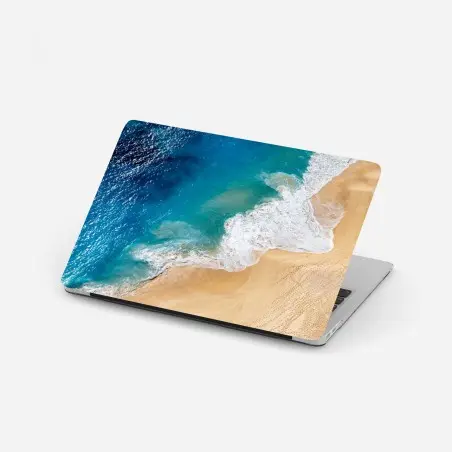 Sticker pour ordinateur portable plage tropicale vue du ciel – Wallnifity®