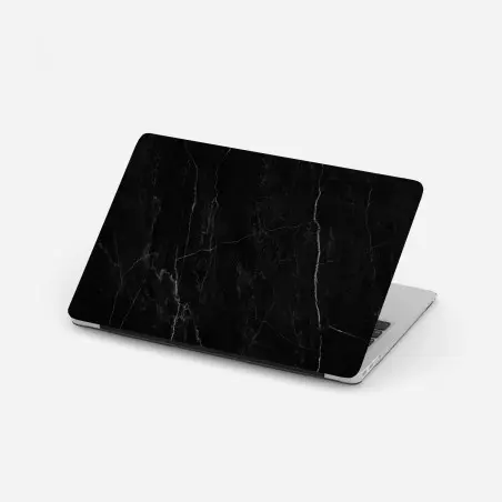 Sticker pour ordinateur portable marbre noir veiné pour décoration murale – Wallnifity®